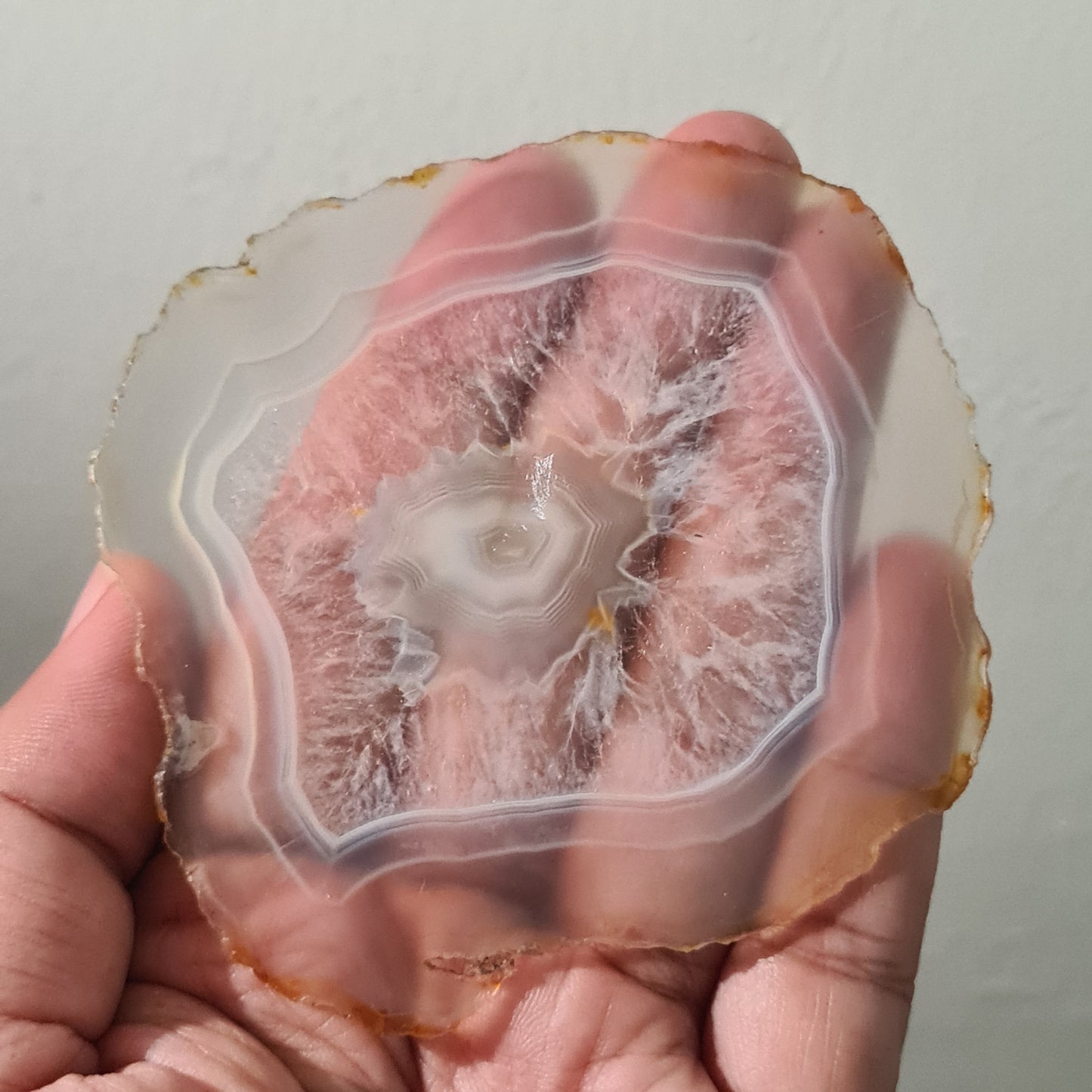 123.80 Cts Awesome Iris Agate Slice - Rare Collection of Indonesia Rainbow Iris Agate