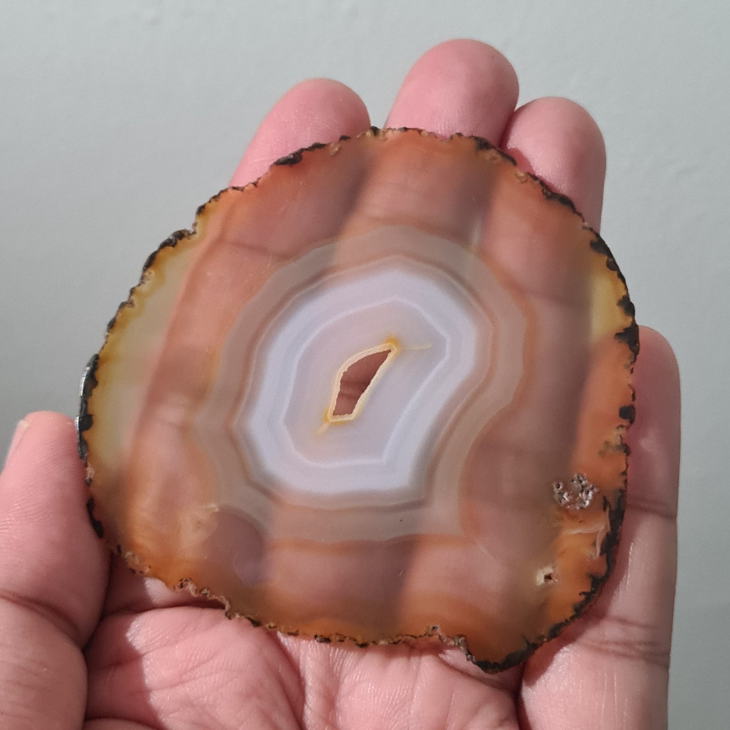 82.58 Cts High Grade Multifire Rainbow Iris Agate Slice, Indonesian Iris Agate Slice