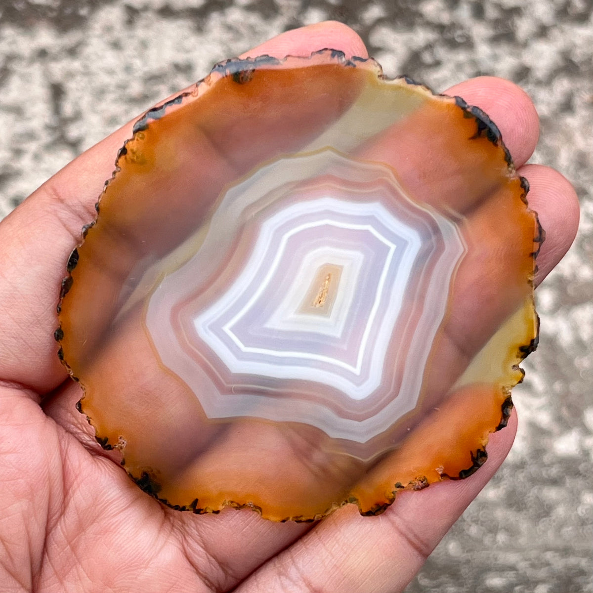 68.90 Cts Iris Agate Slice – Natural Rainbow Agate Slice, Polished Gemstone, Collector Stone & Home Decor from Indonesia