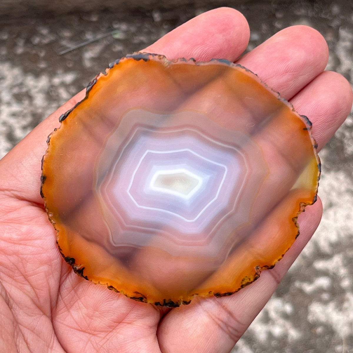 75.15 Cts Iris Agate Slice from Indonesia – Natural Rainbow Agate, Polished Gemstone Slice & Collector Specimen