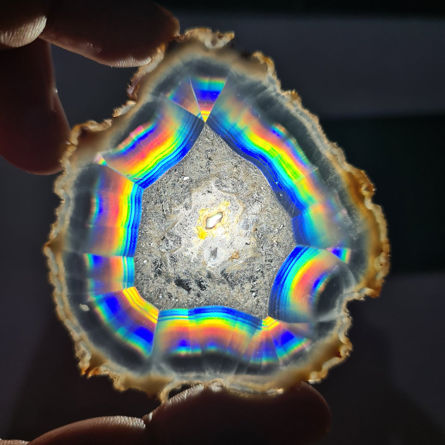 Superb Iris Rainbow Agate Beautiful Slice | Optical Agate from Indonesia 44.35 ct