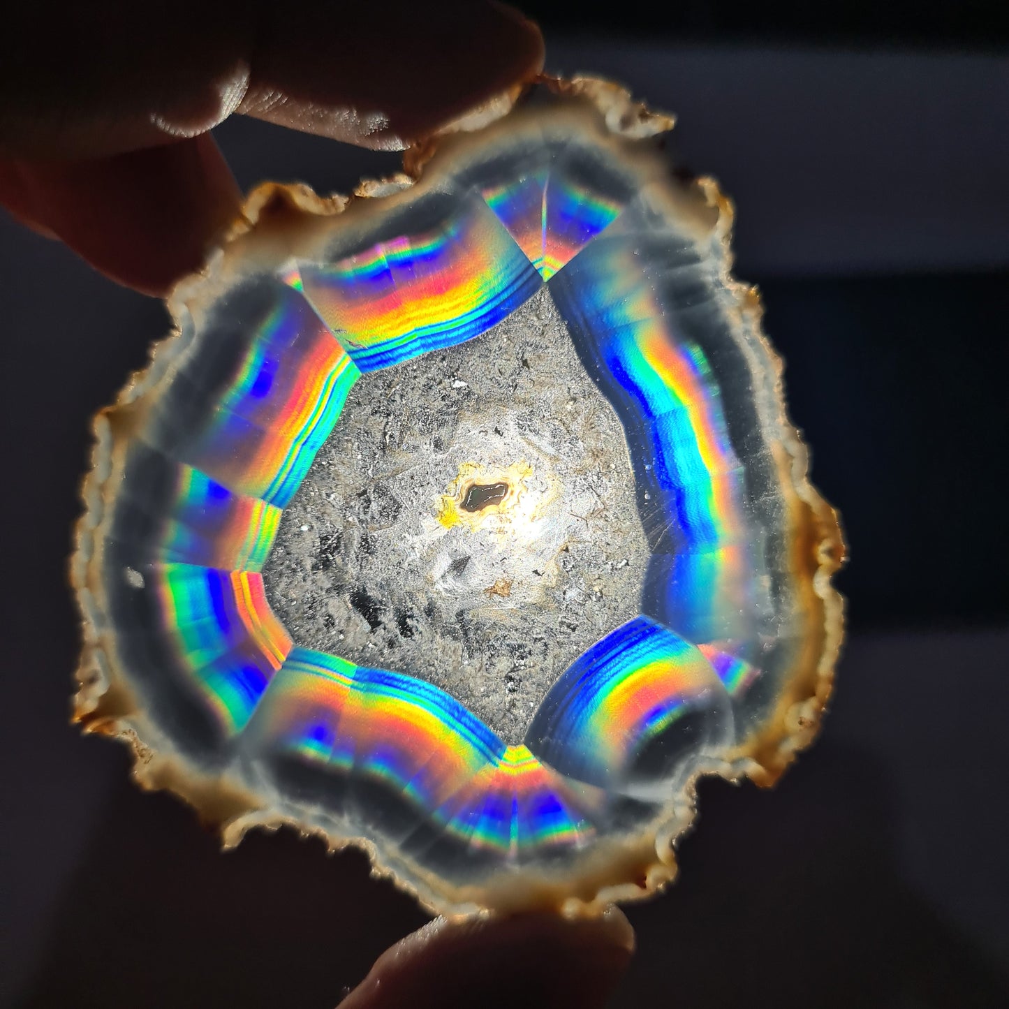 Superb Iris Rainbow Agate Beautiful Slice | Optical Agate from Indonesia 44.35 ct