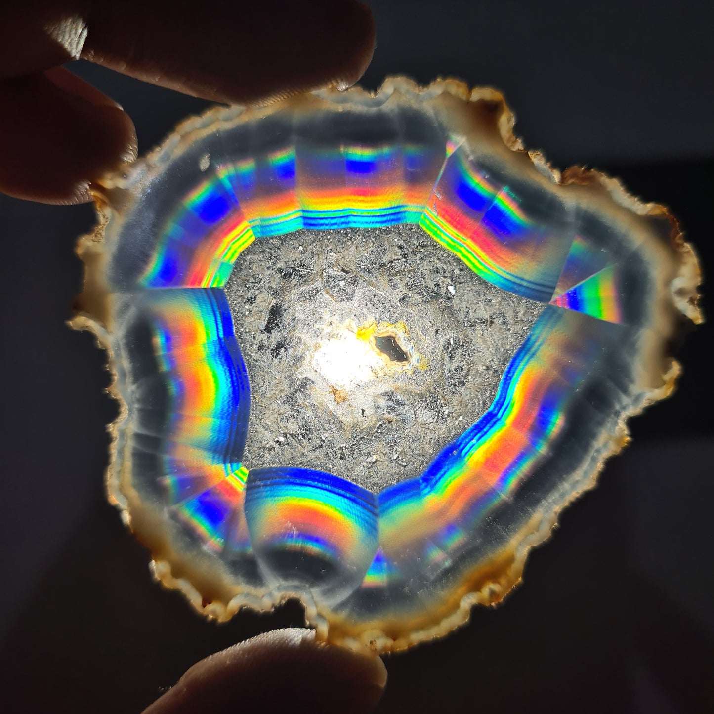 Superb Iris Rainbow Agate Beautiful Slice | Optical Agate from Indonesia 44.35 ct