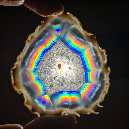 One of a Kind Iris Rainbow Agate Beautiful Slice | Optical Agate from Indonesia 47.80 Ct