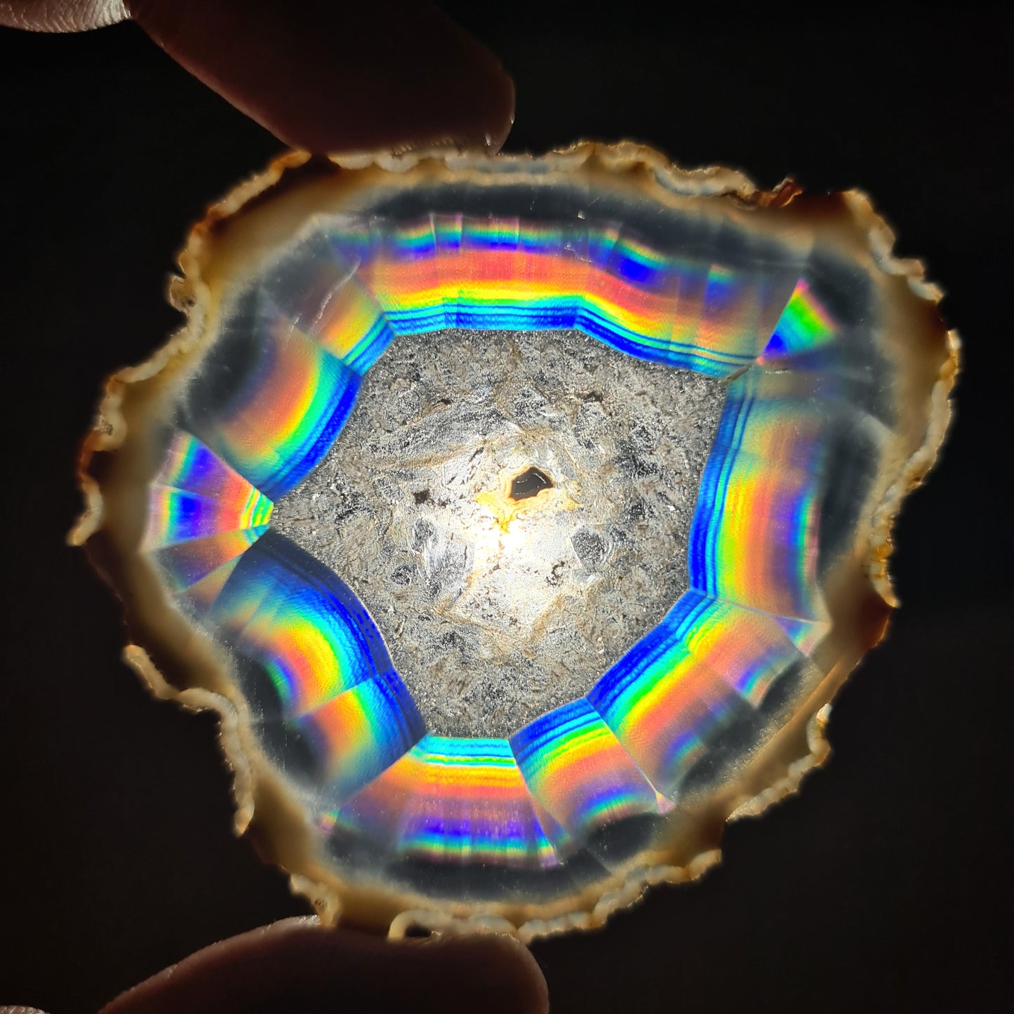 One of a Kind Iris Rainbow Agate Beautiful Slice | Optical Agate from Indonesia 47.80 Ct