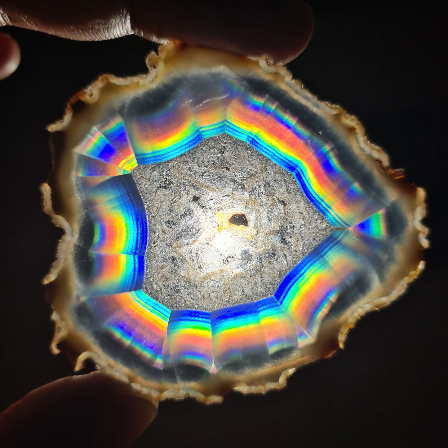 One of a Kind Iris Rainbow Agate Beautiful Slice | Optical Agate from Indonesia 47.80 Ct
