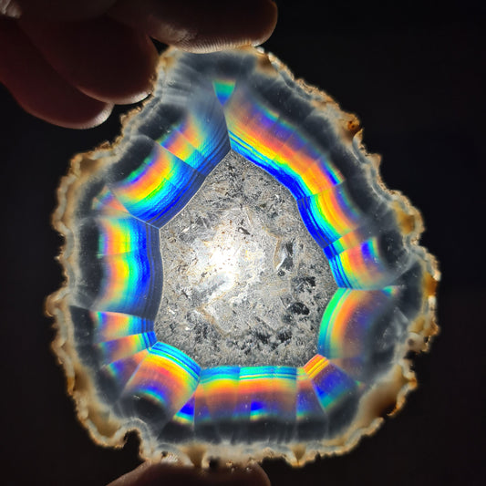 Iris Rainbow Agate Big Slice | Optical Agate from Indonesia 44.85 ct