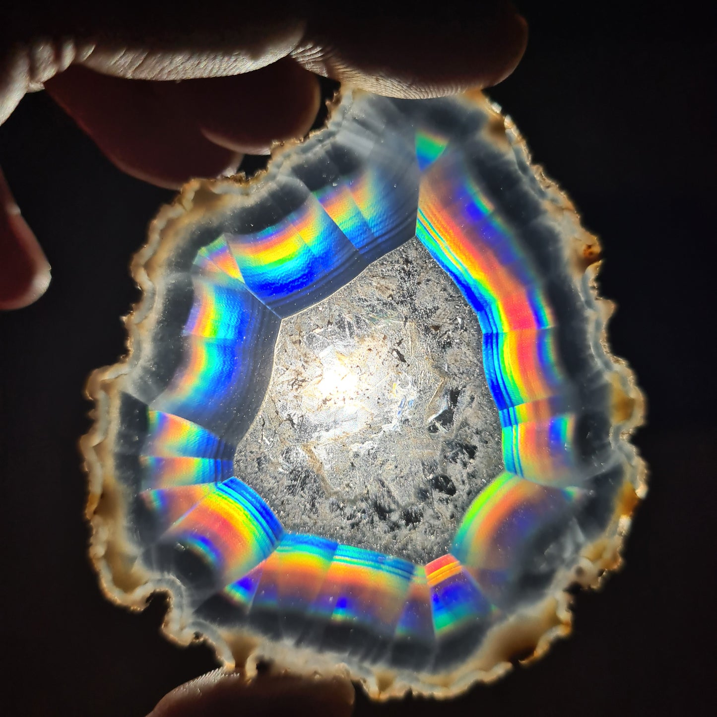 Iris Rainbow Agate Big Slice | Optical Agate from Indonesia 44.85 ct