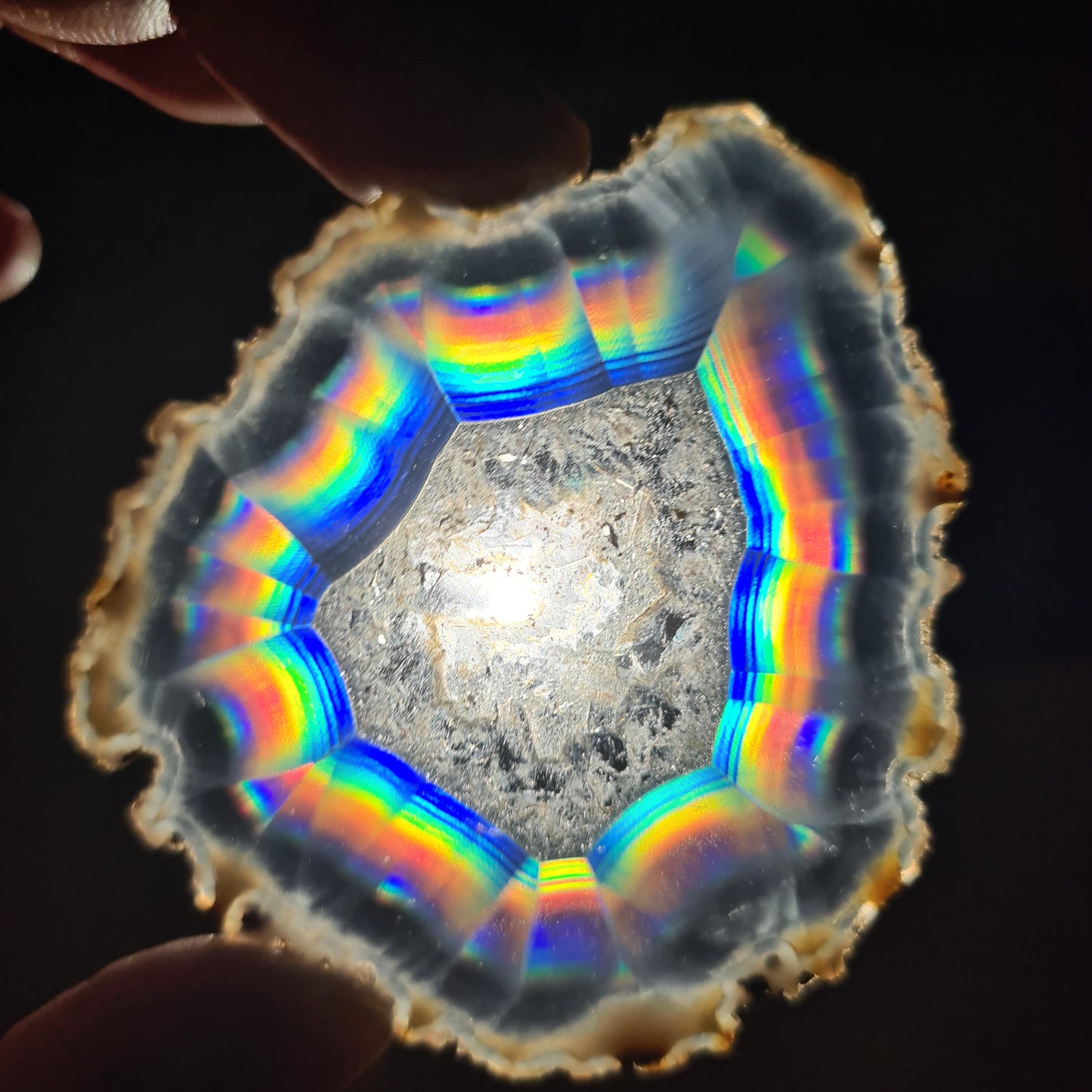 Iris Rainbow Agate Big Slice | Optical Agate from Indonesia 44.85 ct