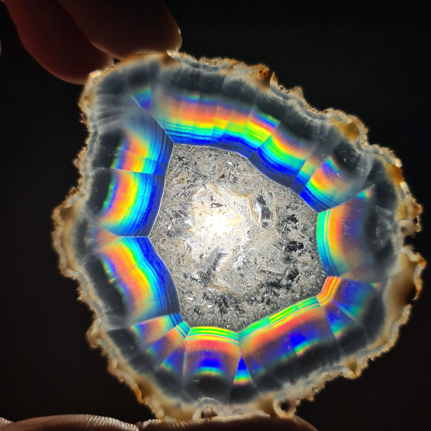 Iris Rainbow Agate Big Slice | Optical Agate from Indonesia 44.85 ct