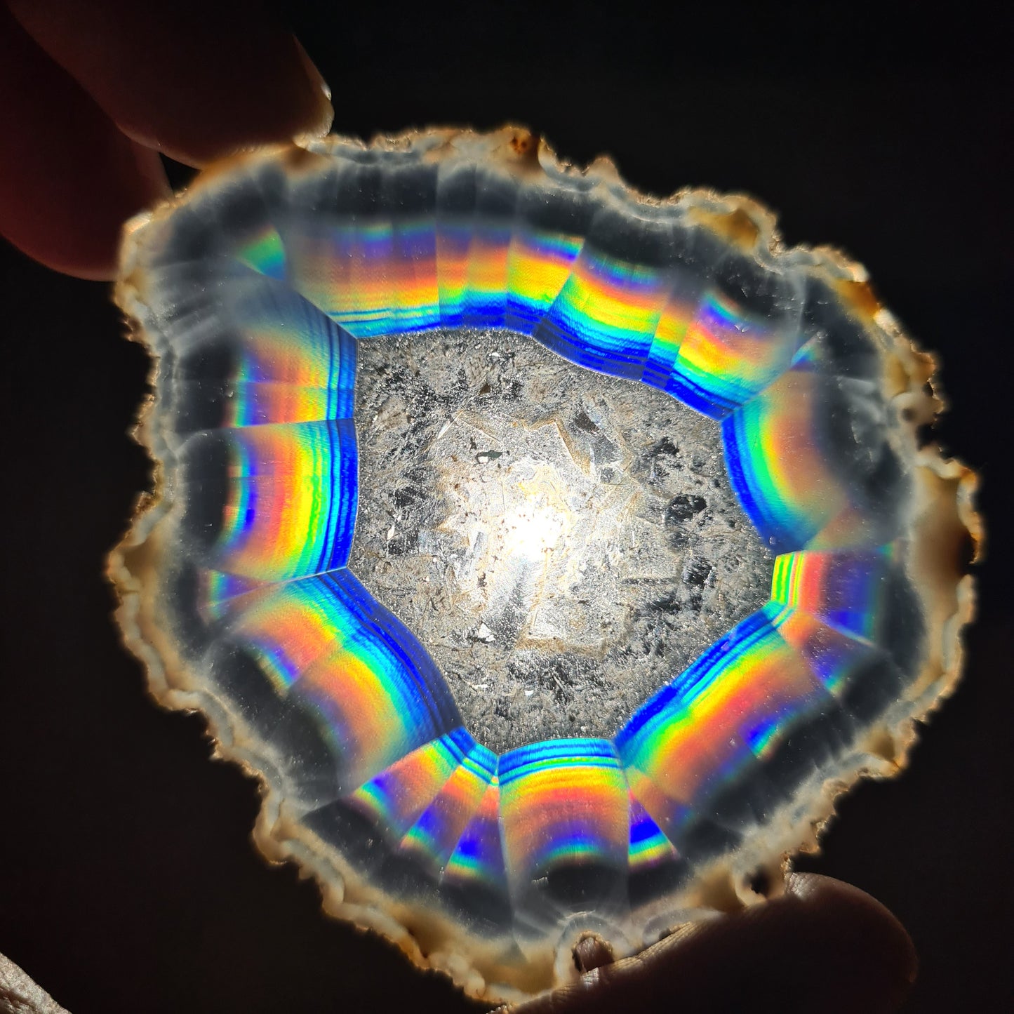 Iris Rainbow Agate Big Slice | Optical Agate from Indonesia 44.85 ct