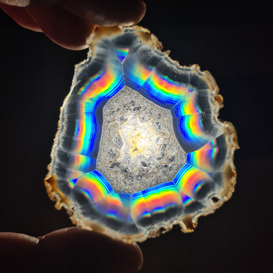 Incredible Iris Agate Slice - Rare Collection of Indonesia Rainbow Iris Agate 48.50 ct