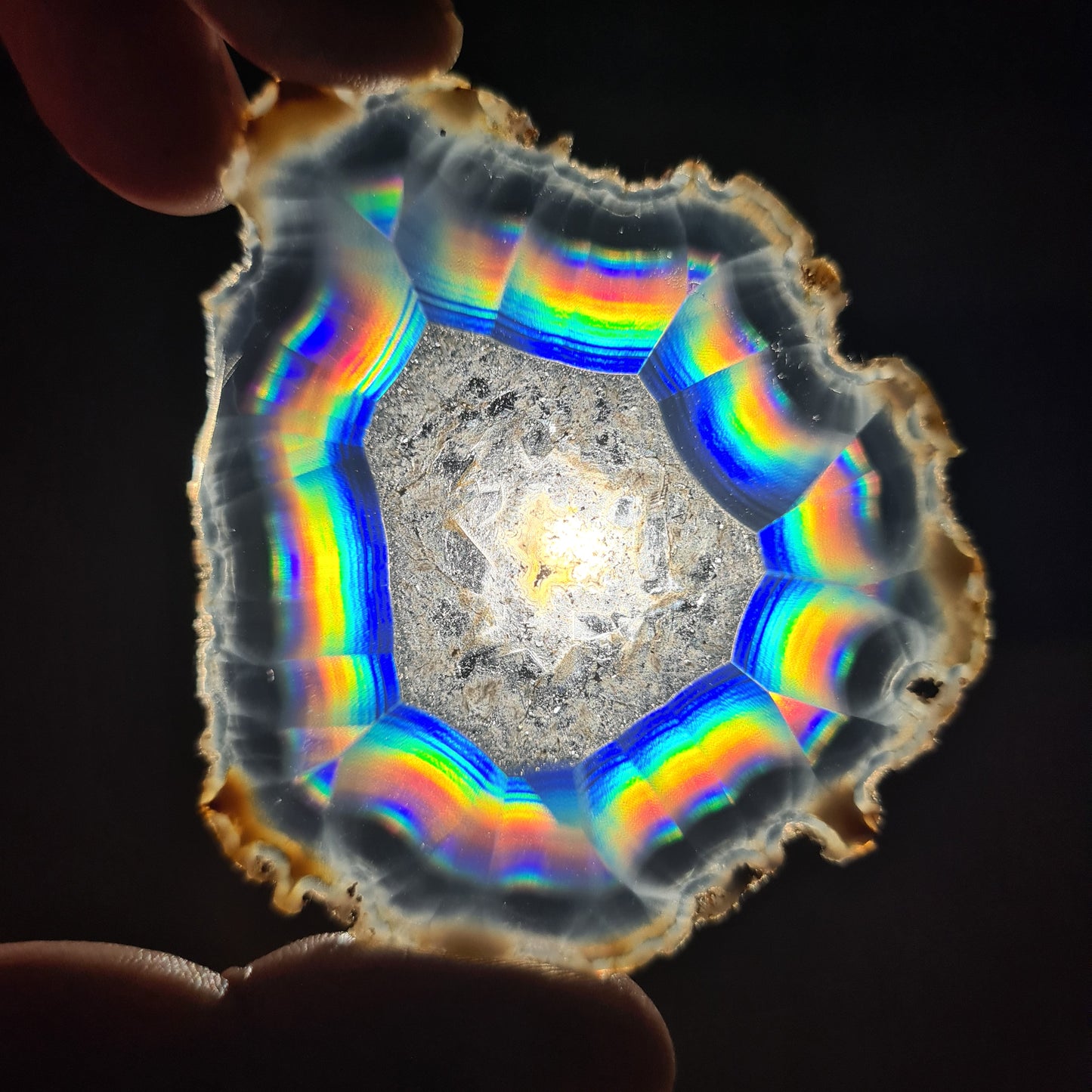 Incredible Iris Agate Slice - Rare Collection of Indonesia Rainbow Iris Agate 48.50 ct