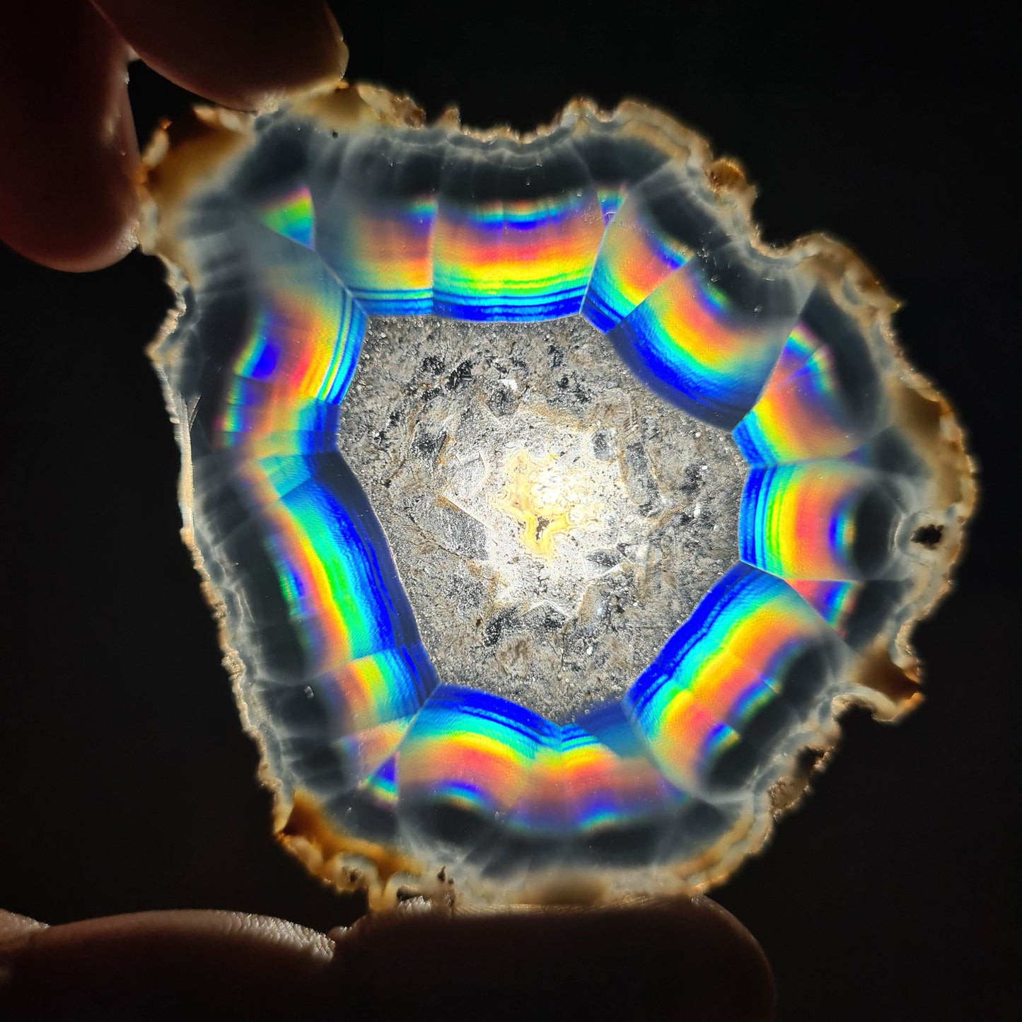 Incredible Iris Agate Slice - Rare Collection of Indonesia Rainbow Iris Agate 48.50 ct