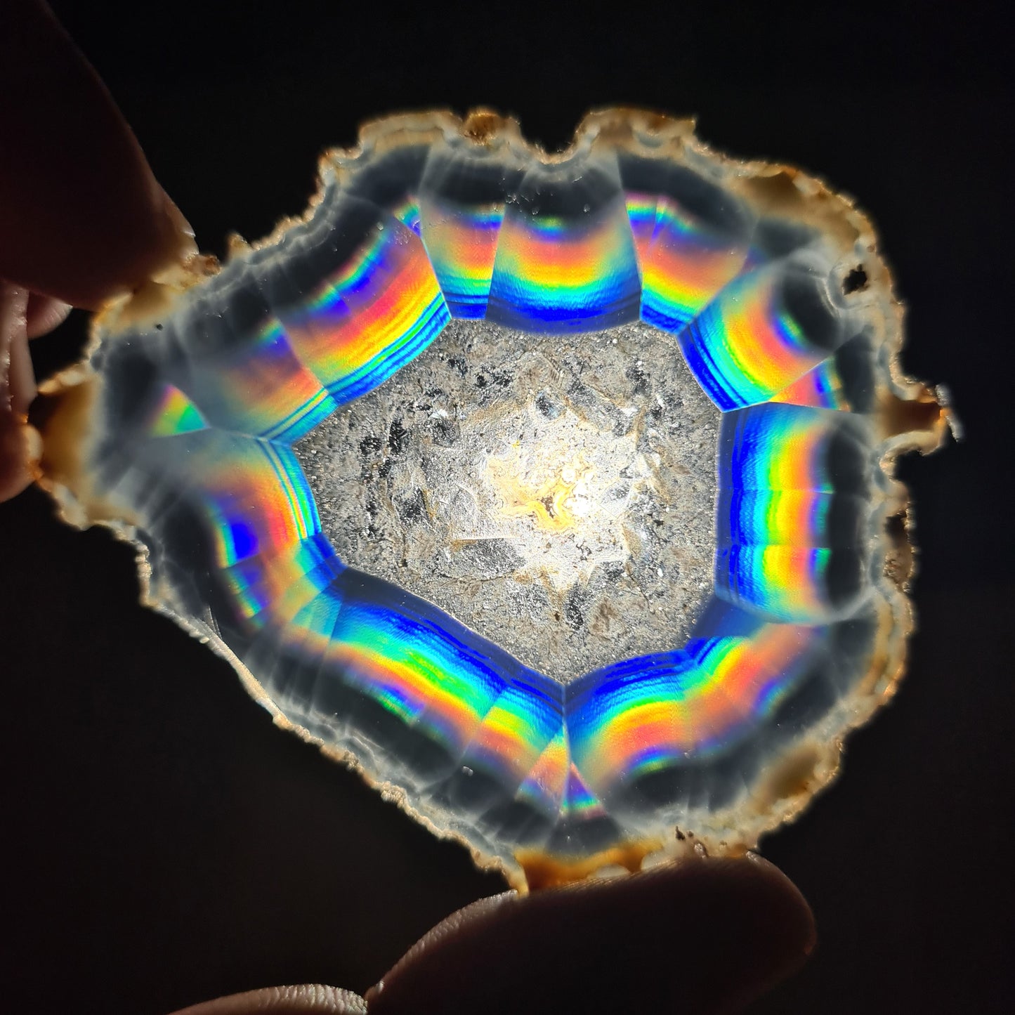 Incredible Iris Agate Slice - Rare Collection of Indonesia Rainbow Iris Agate 48.50 ct