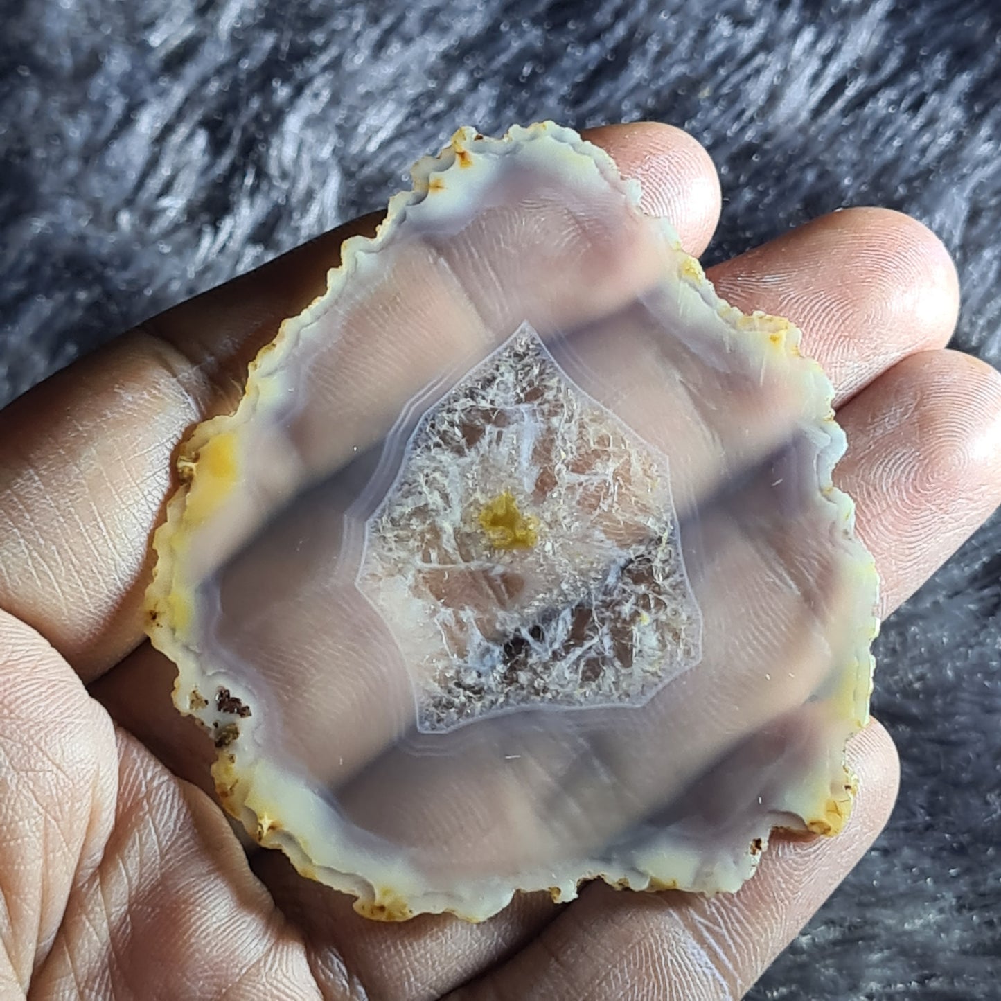 Amazing Iris Rainbow Agate Beautiful Slice | Optical Agate from Indonesia 41.55 Ct