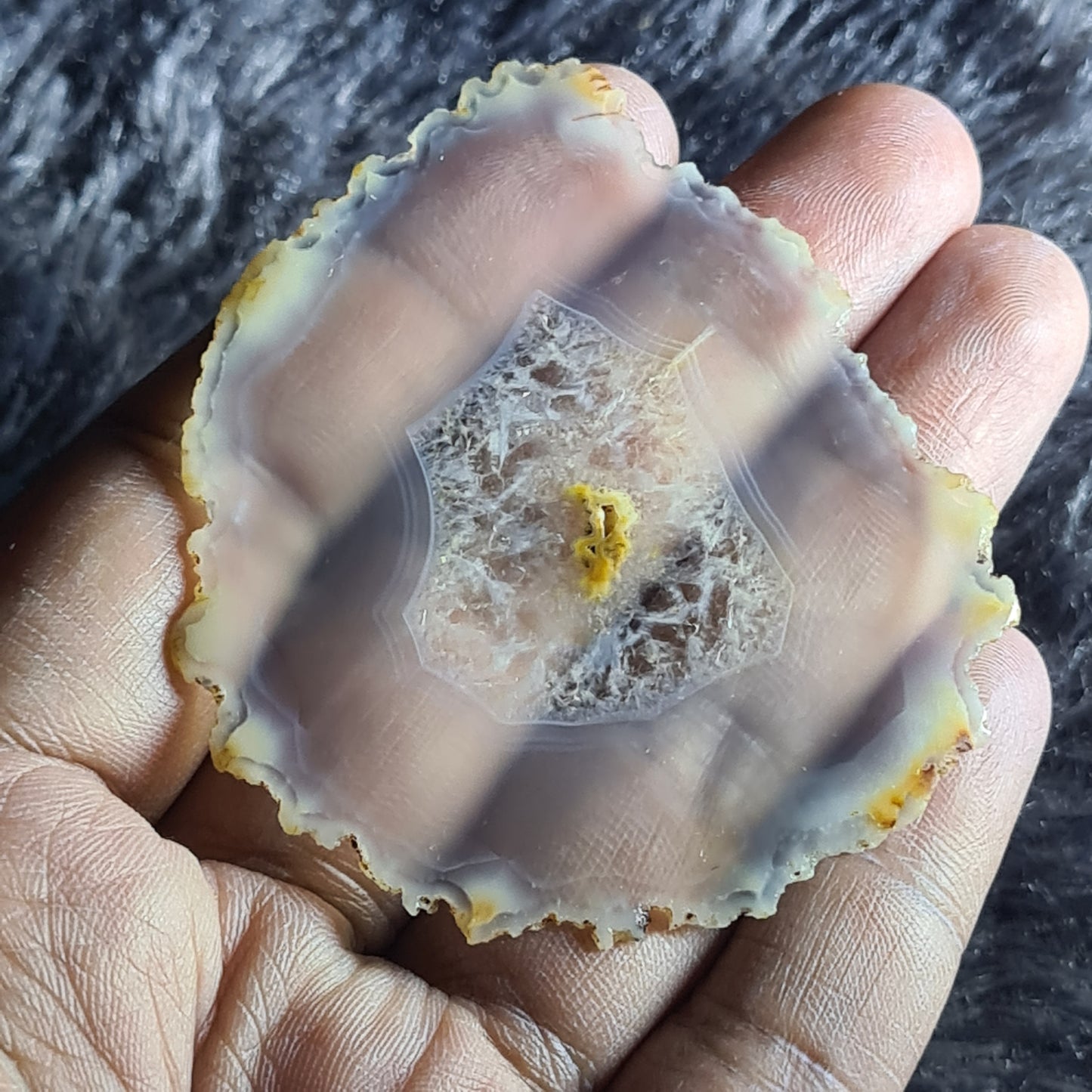 Phenomenal Iris Agate Slice - Rare Collection of Indonesia Rainbow Iris Agate 48.75 Ct