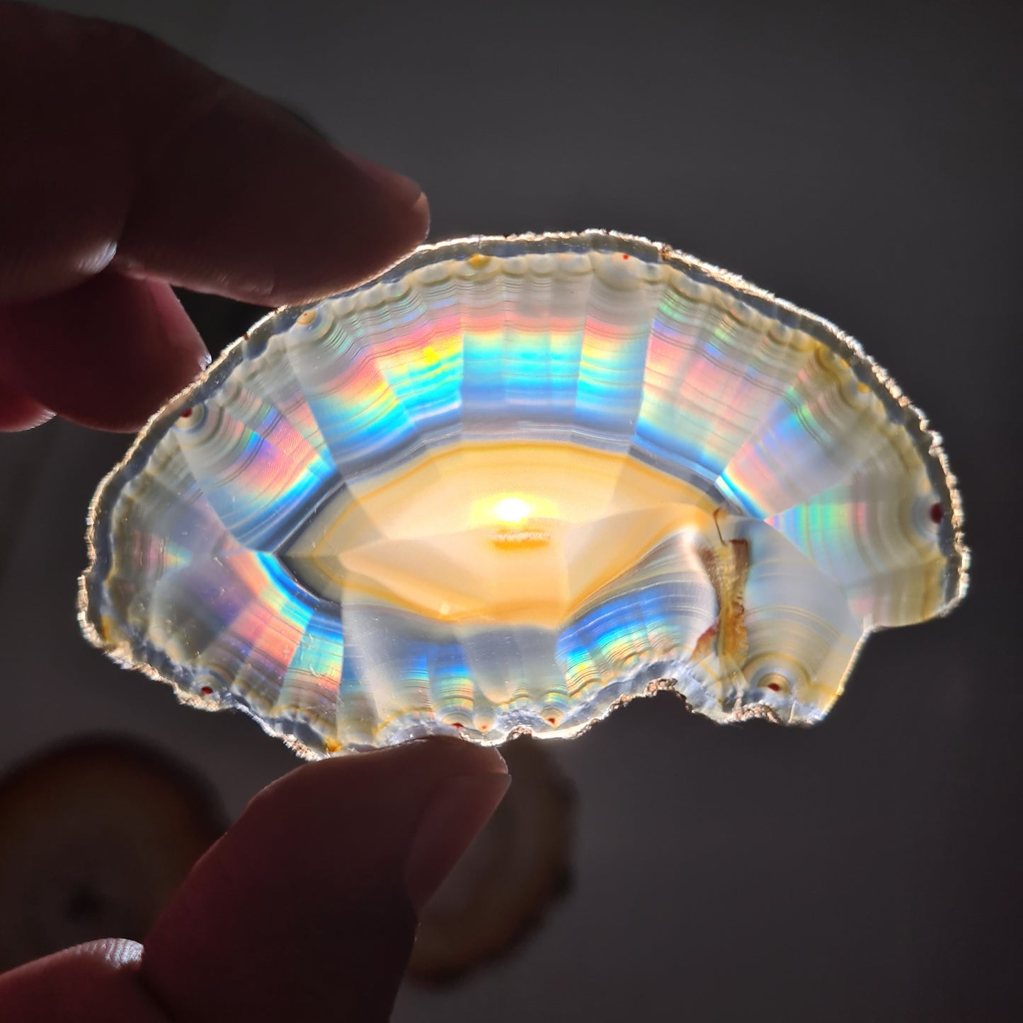 42.30 Cts Iris Agate Beautiful Slice - Rare Collection of Indonesia Rainbow Iris Agate