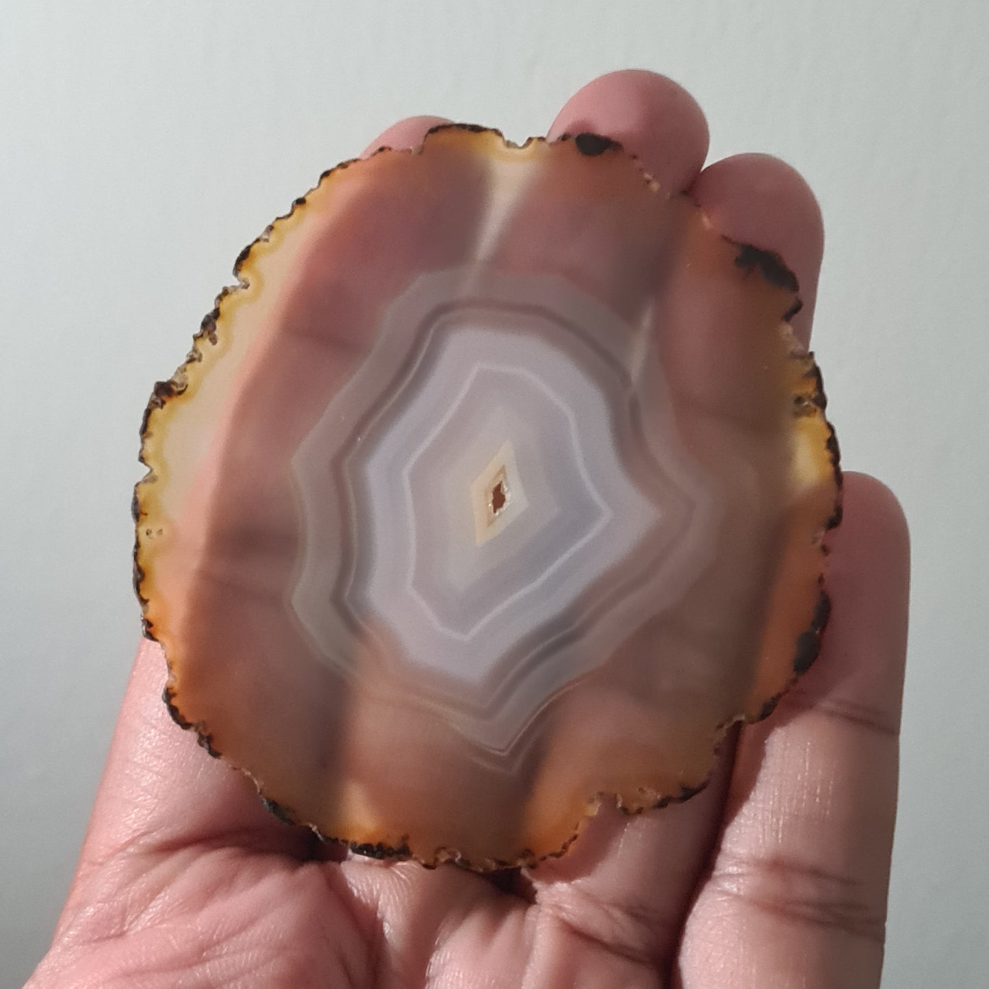 76.75 Cts High Quality Multifire Rainbow Iris Agate Slice, 2 Slab one Material Indonesian Iris Agate Slice