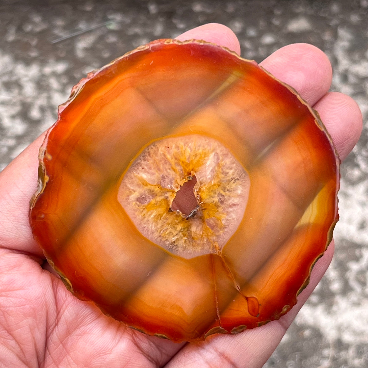 89.50 Cts Natural Iris Agate Slice – Rainbow Agate Gemstone Slice, Polished Collector Stone & Crystal Home Decor