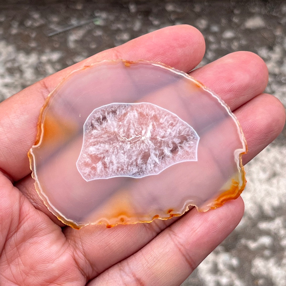 46.30 Cts Iris Agate Slice from Indonesia – Natural Rainbow Agate, Polished Gemstone Slice & Collector Specimen